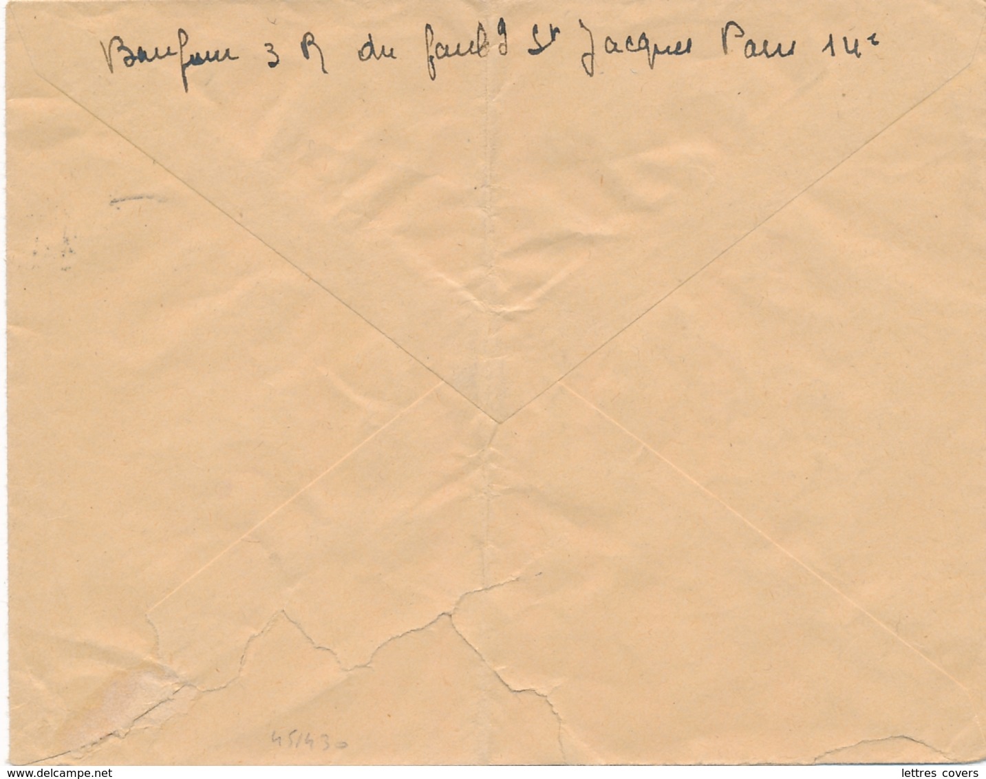 CàD " COMPTABILITÉ RÉGIONALE PARIS 23/3/54 " PEU COMMUN Obl GANDON 15f Sur Lettre > Chantilly Oise - Manual Postmarks