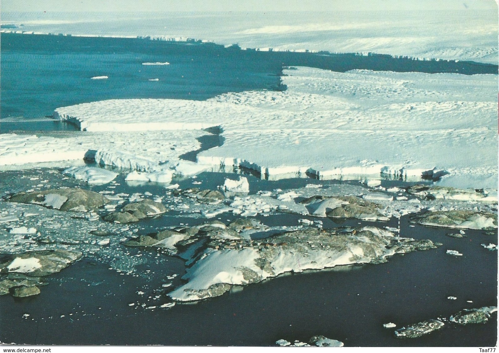 TAAF -Dumont D'Urville-T.Adélie: Carte Postale Archipel De Pointe Géologie Et Glacier De L'Astrobale - 01/03/1992 - TAAF : Franz. Süd- Und Antarktisgebiete