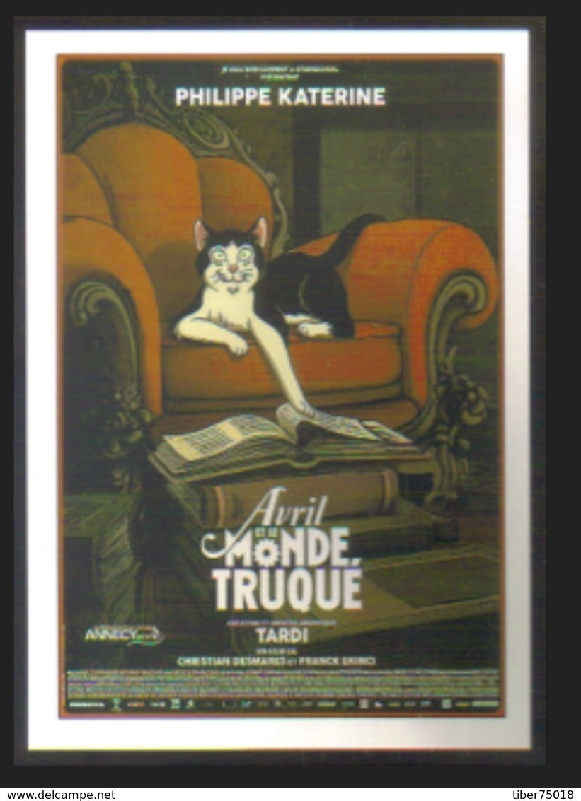 Carte Postale :  Avril Et Le Monde Truqué (film - Cinéma - Affiche - Philippe Katerine) Illustration : Tardi - Affiches Sur Carte