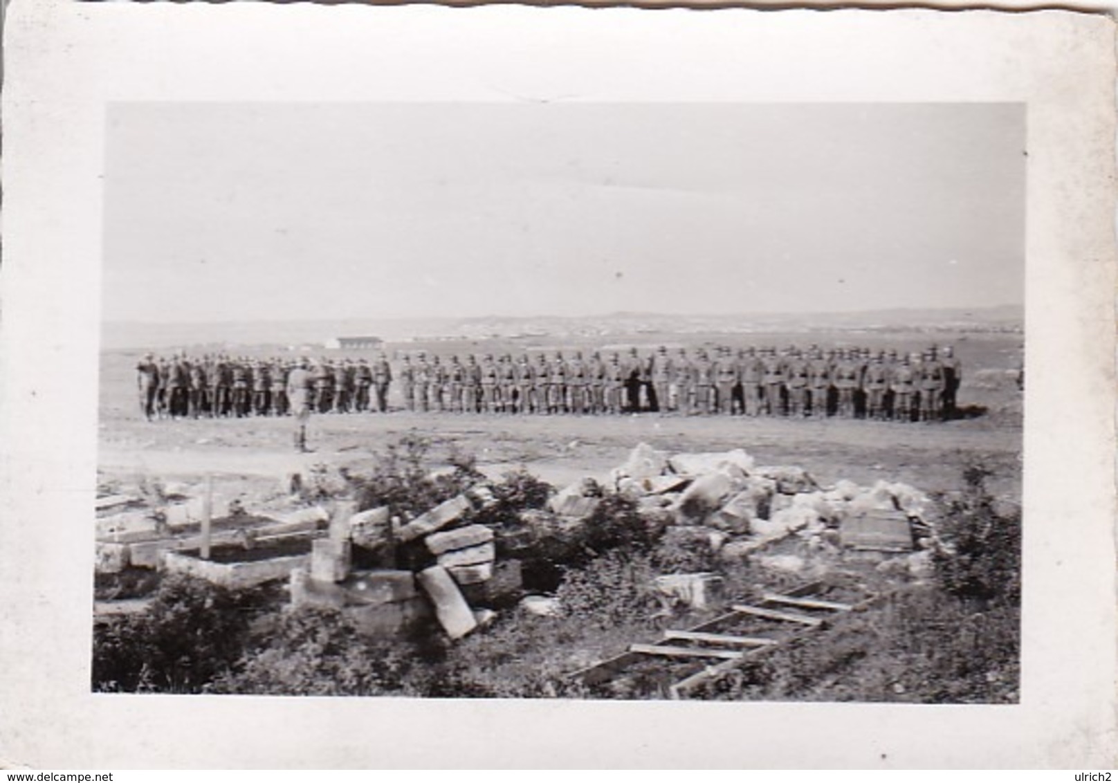 Foto Einheit Deutsche Soldaten Bei Parade - Pioniere IR 46 - 2. WK - 8*5cm (43615) - Krieg, Militär