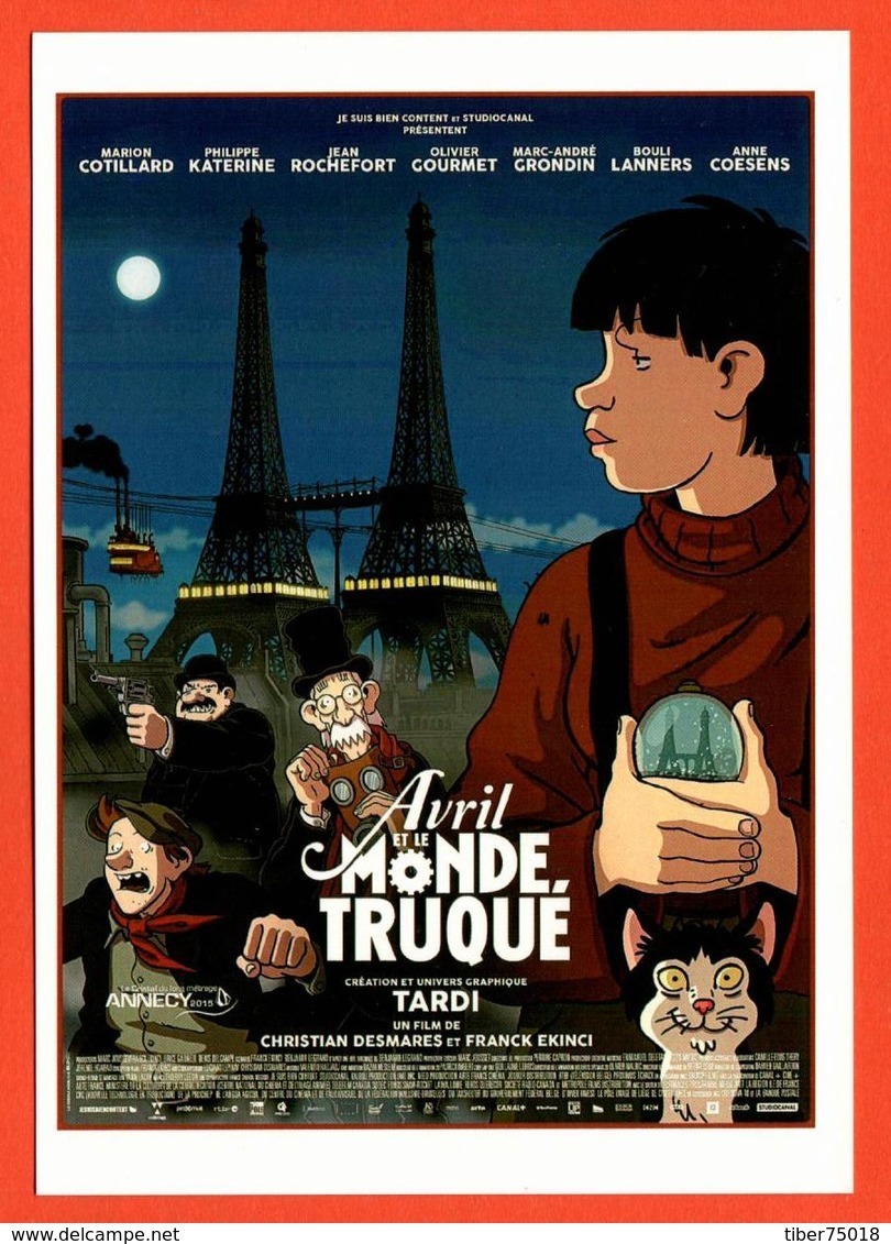 Carte Postale :  Avril Et Le Monde Truqué (film - Cinéma - Affiche) Illustration : Tardi - Plakate Auf Karten