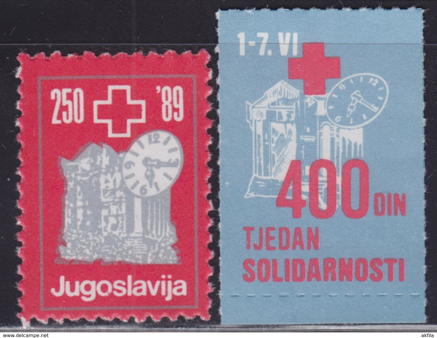 Yugoslavia 1989 Solidarity Week Surcharge, MNH (**) Michel 170-171 - Postage Due