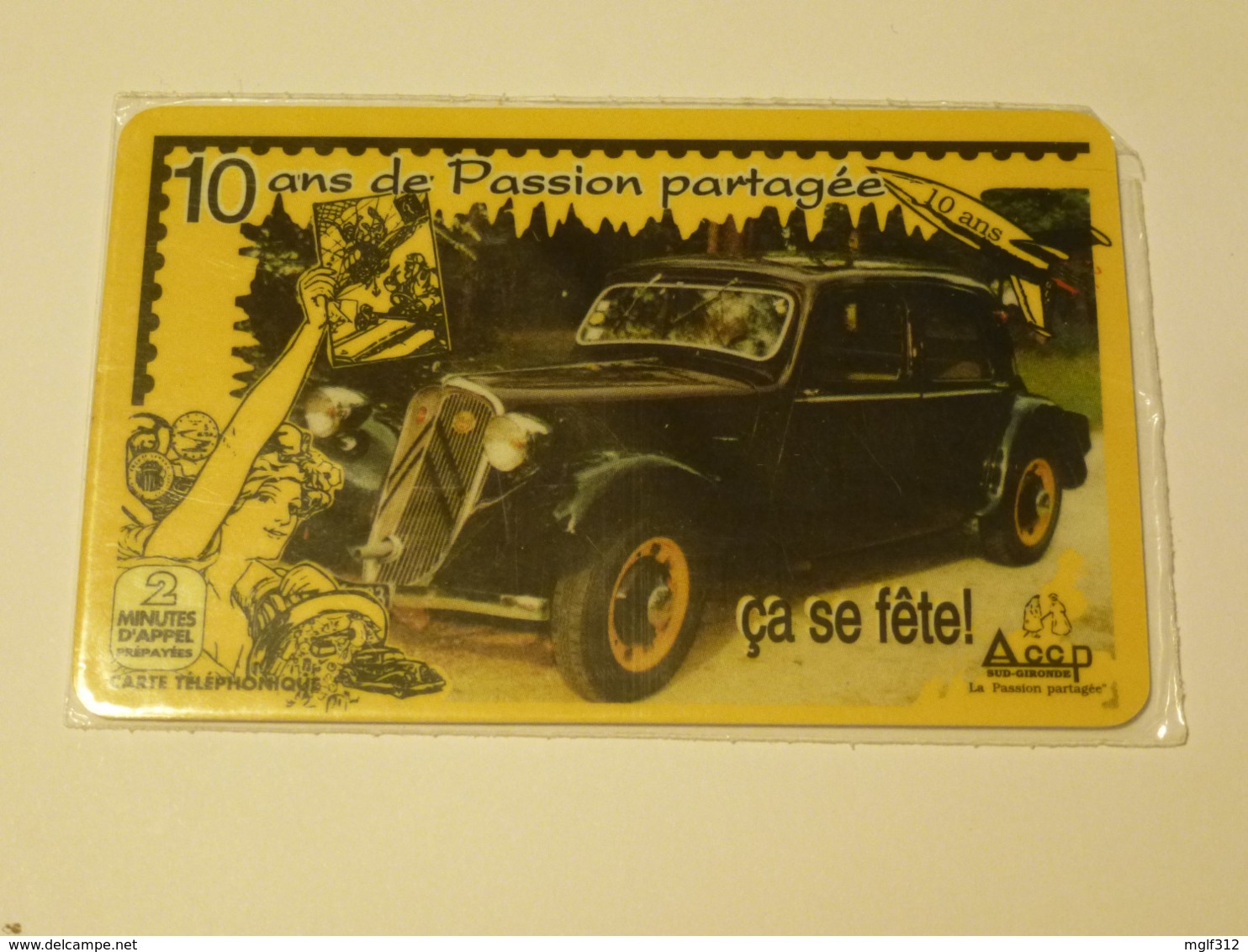 CARTE TELEPHONIQUE : CITROEN TRACTION AVANT - Editée Par ACCP 10ème FOIRE Aux PASSIONS De LANGON (33) - 2000