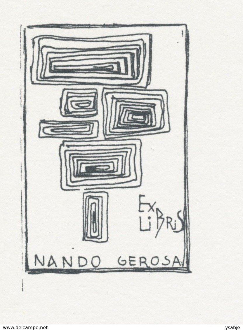 Ex Libris Nando Gerosa - Pierluigi Gerosa - Ex-Libris