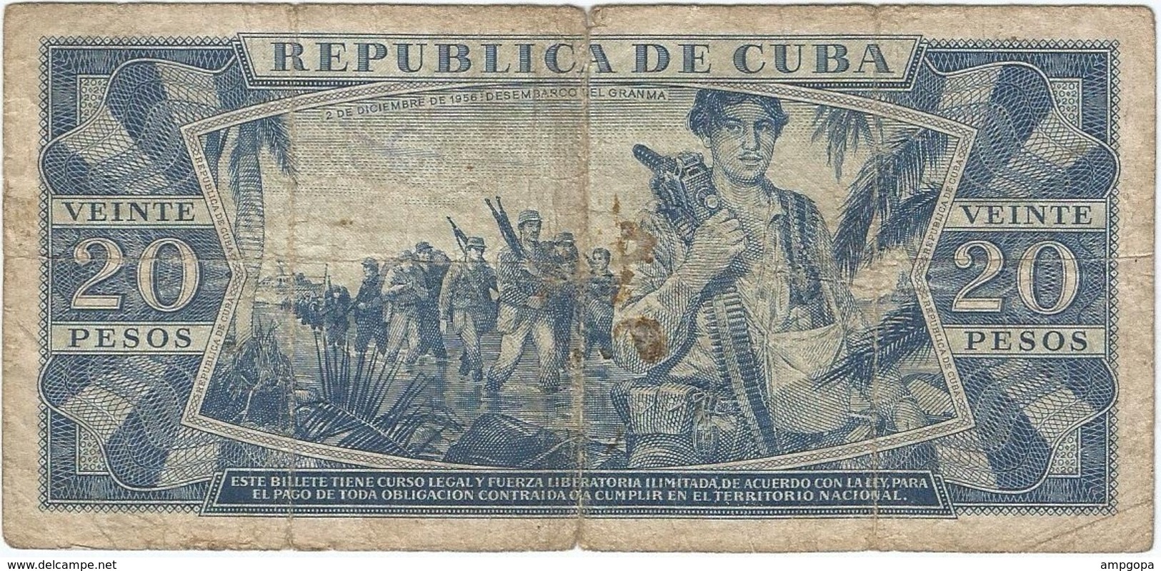 Cuba 20 Pesos 1987 Pk 105 D.1 Ref 3029-2 - Cuba