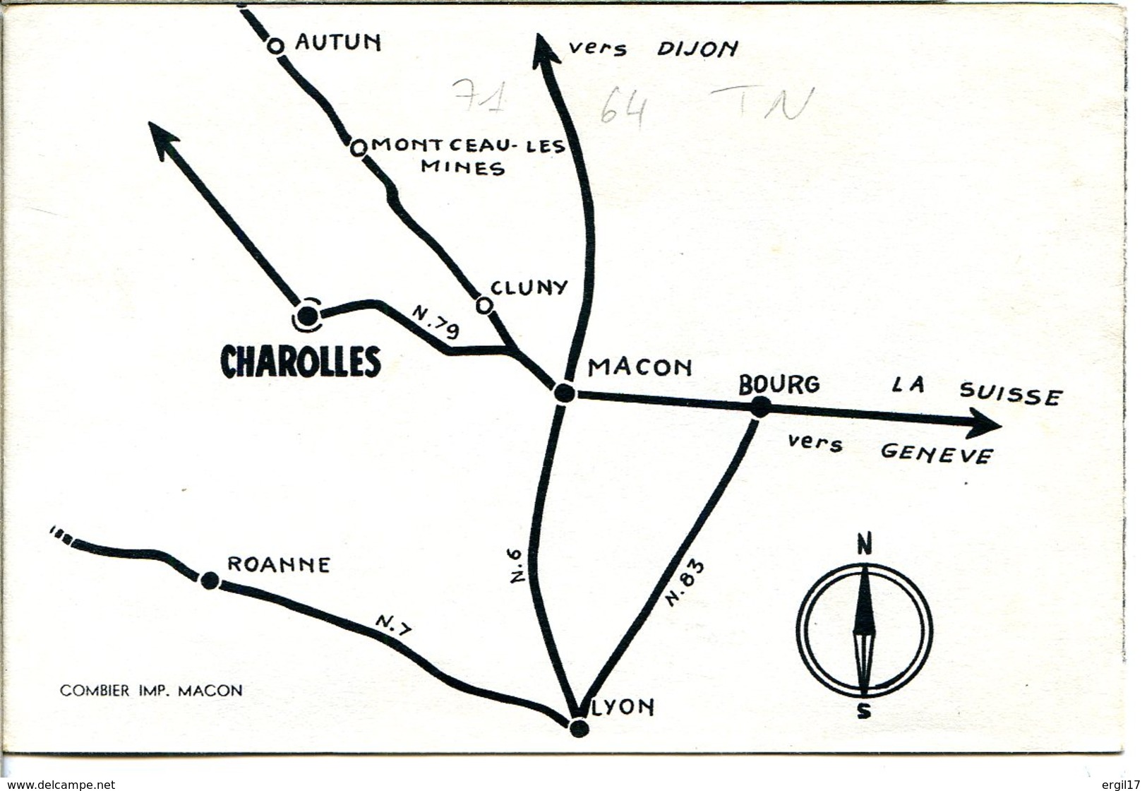 71120 CHAROLLES - Dépliant En 3 Volets Format CPM - L'Hôtel Du Lion D'Or - Charolles