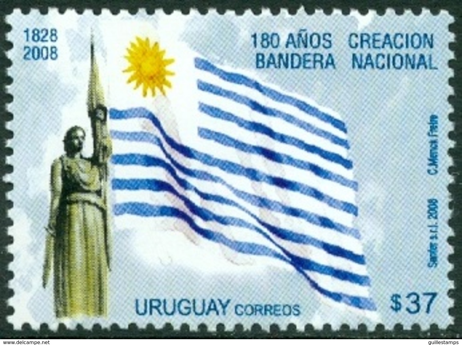 URUGUAY 2008 NATIONAL FLAG DAY** (MNH) - Uruguay