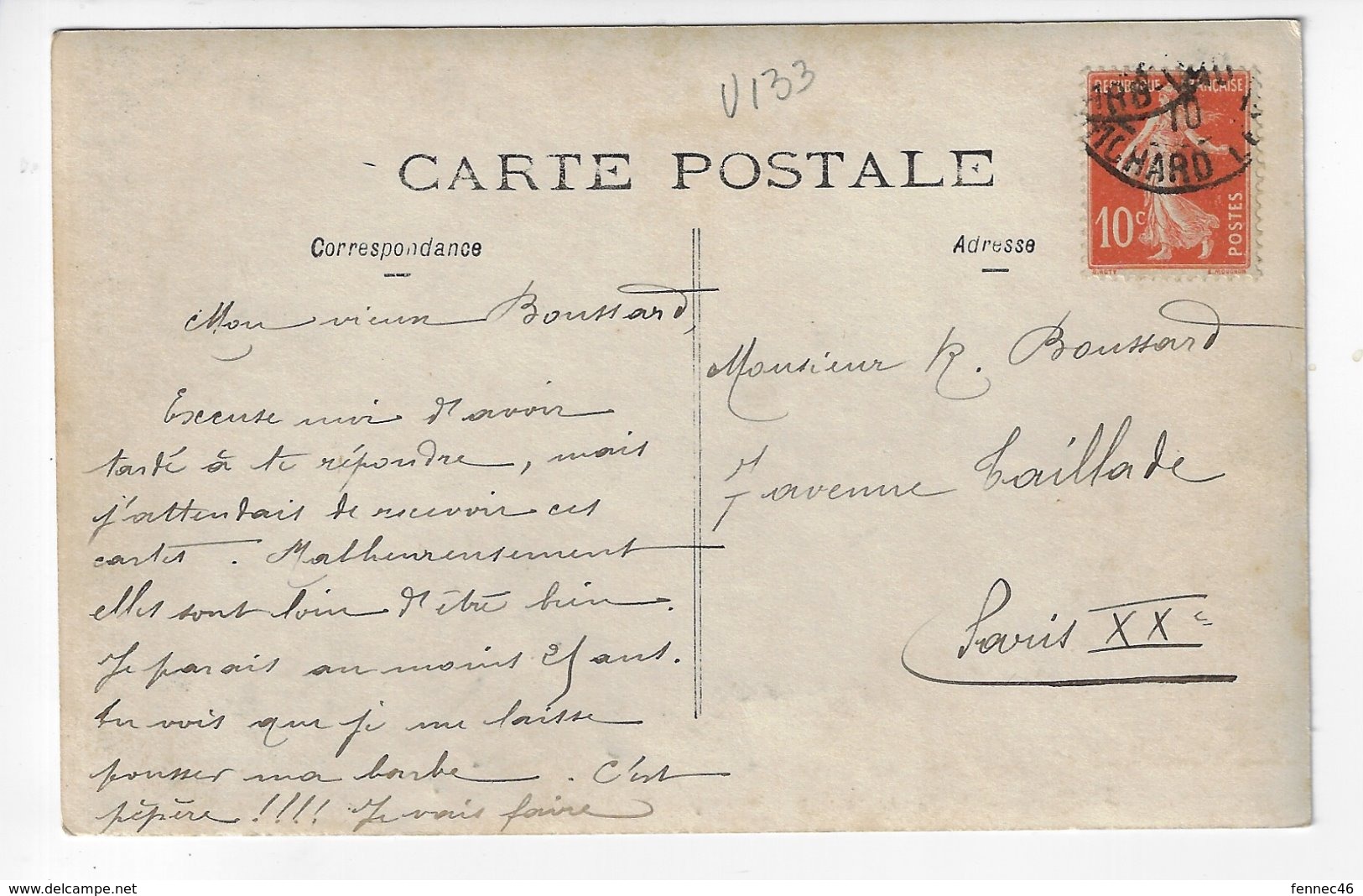 Carte-Photo - Homme à Idéntifier - 1910  (V133) - Fotografía