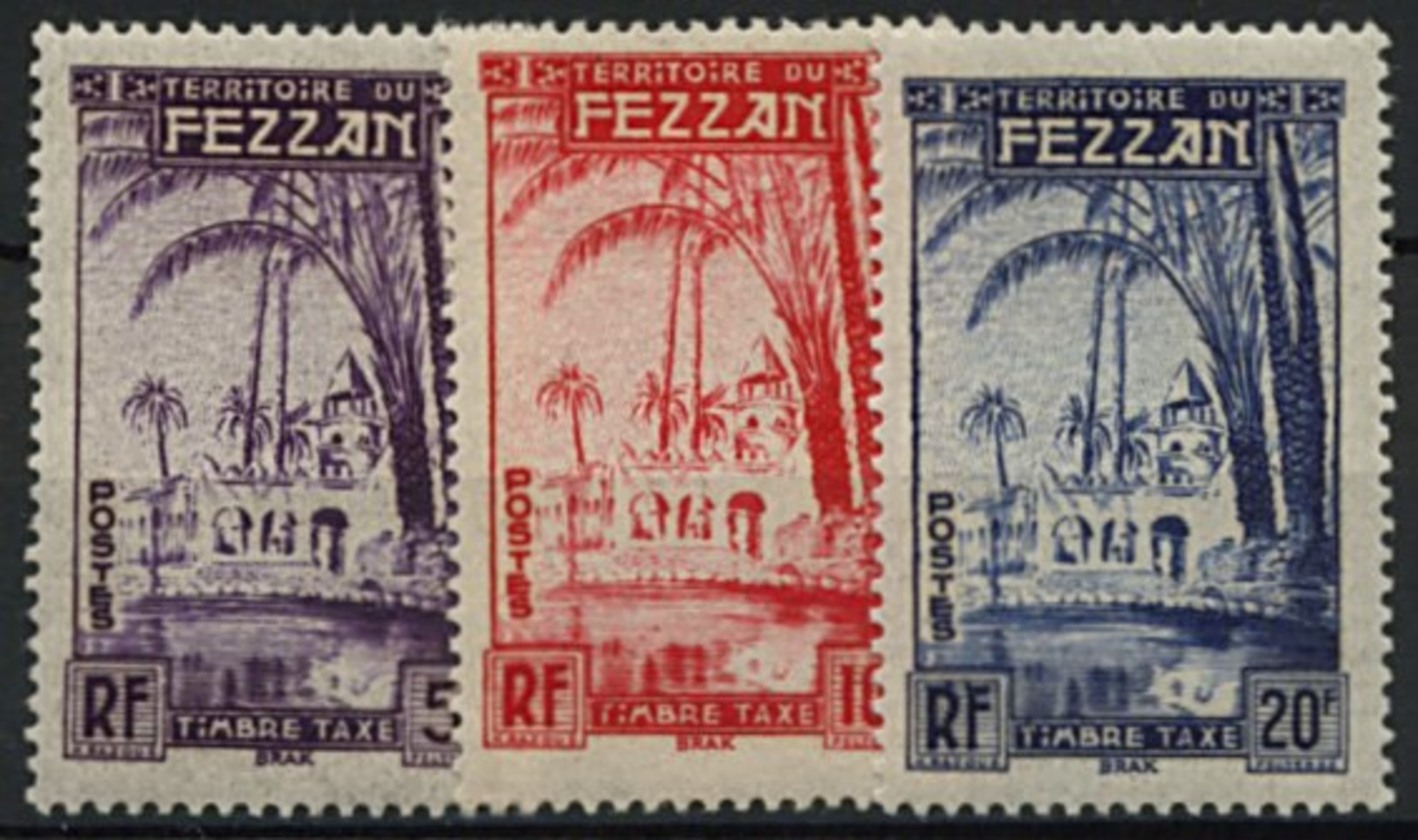 Fezzan, Taxe N° 6 à N° 11** Y Et T - Unused Stamps