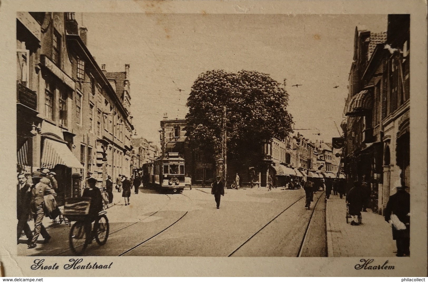 Haarlem // Groote Houtstraat Met Fraaie Tram (niet Standaard) 19?? - Haarlem