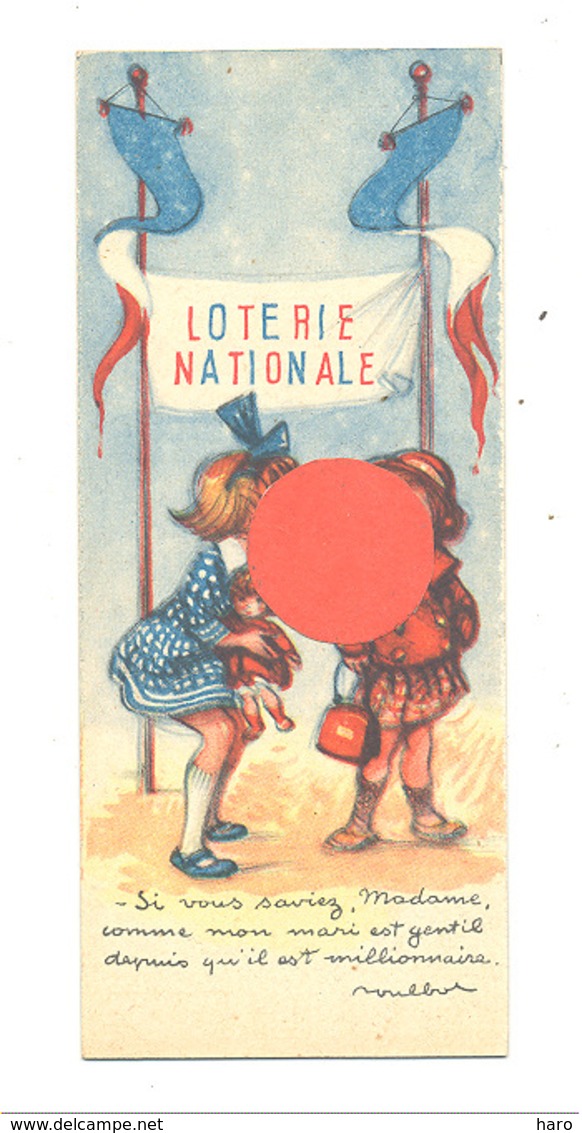 Marque-pages Publicitaire - Cigarette " CELTIQUE " + Loterie Nationale - Illustrateur POULBOT .(b260/2) - Bookmarks