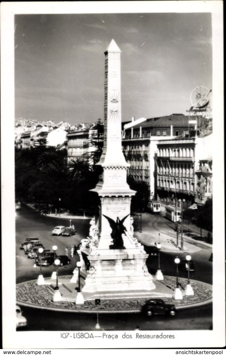 Cp Lisboa Lissabon Portugal, Praca Dos Restauradores - Andere & Zonder Classificatie