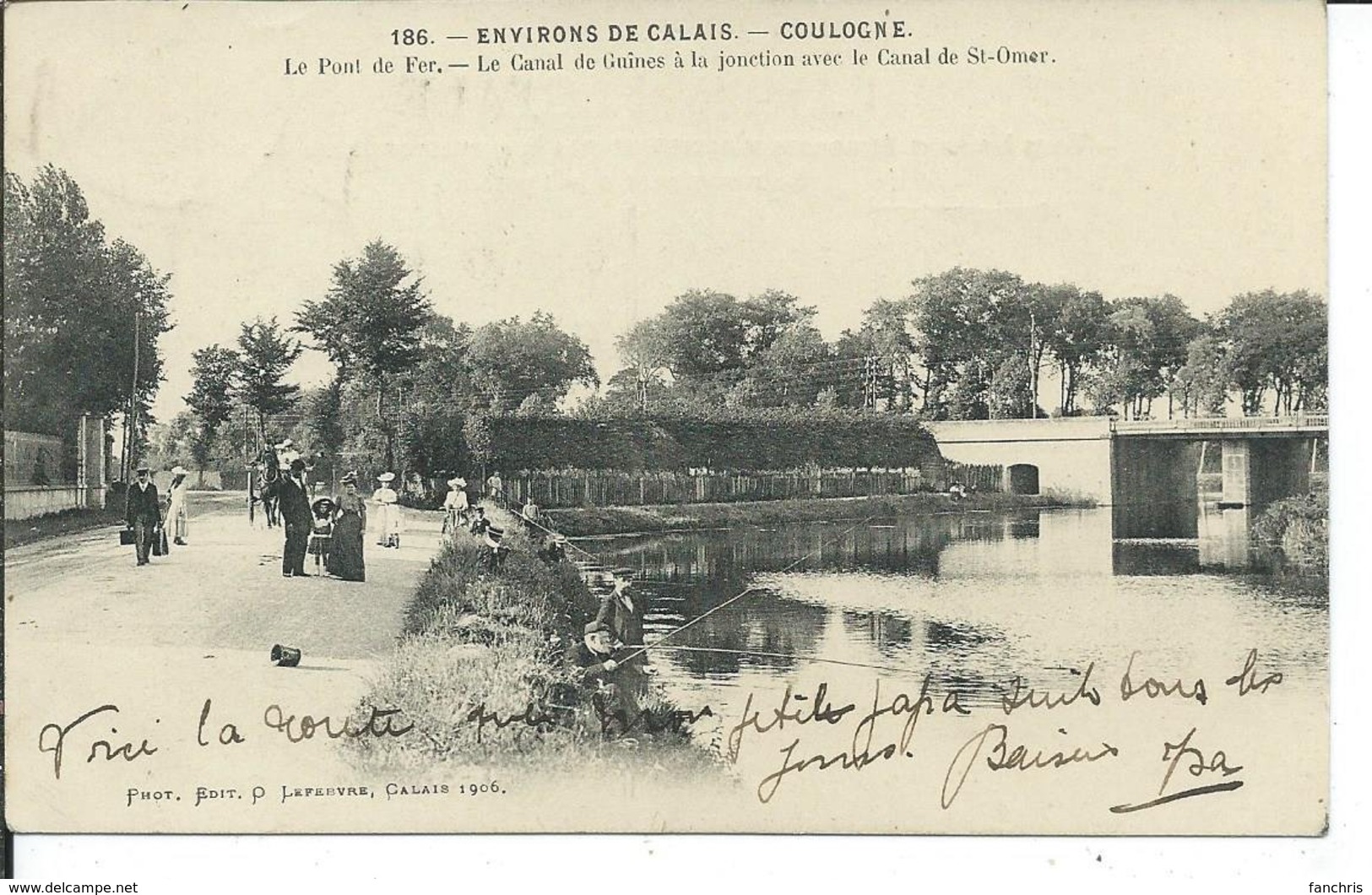 Coulogne-Le Pont De Fer-Le Canal De Guines à La Jonction Avec Le Canal De St-Omer - Autres & Non Classés