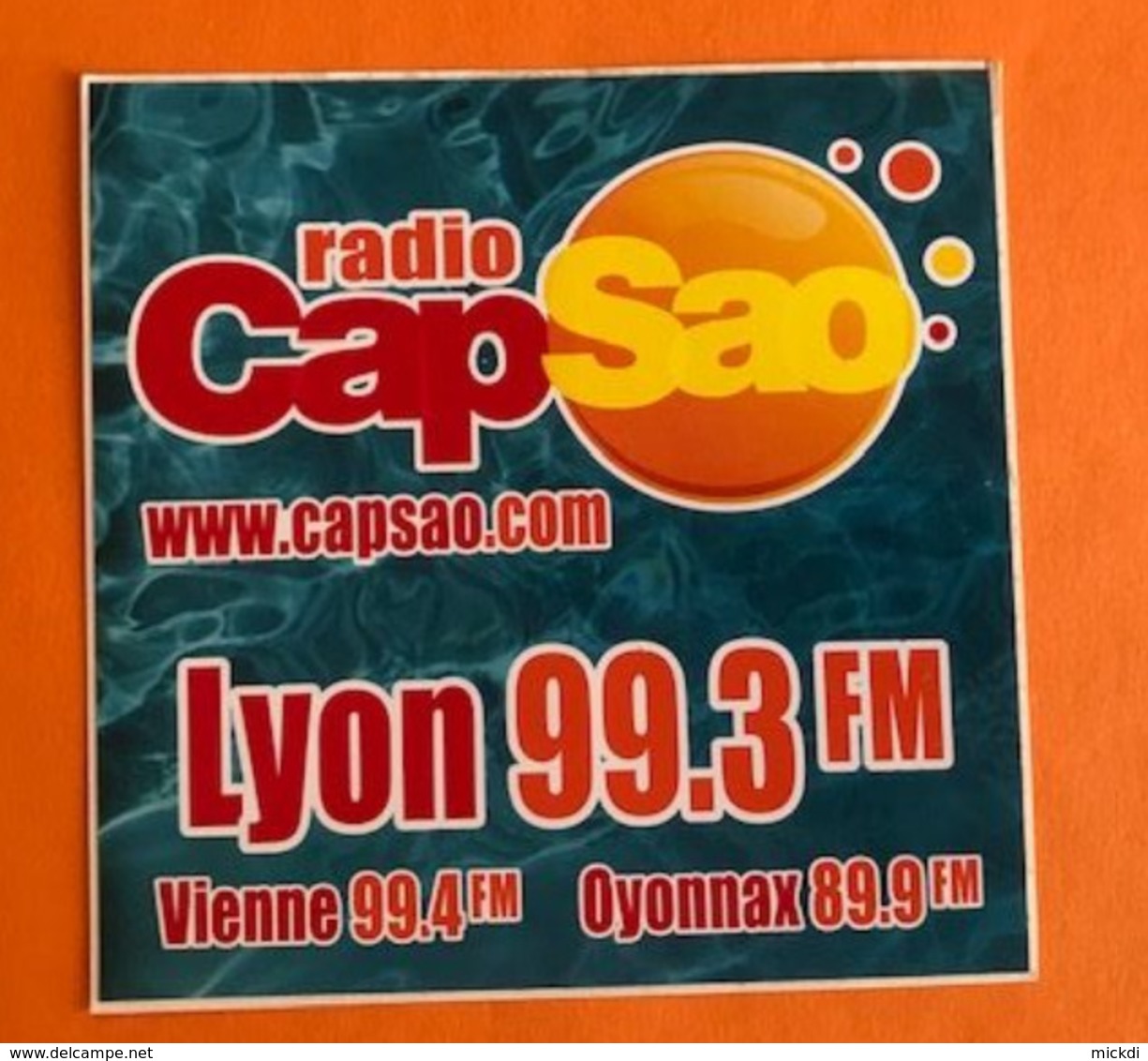 RADIO CAP SAO LYON VIENNE OYONNAX - AUTOCOLLANT - Autocollants