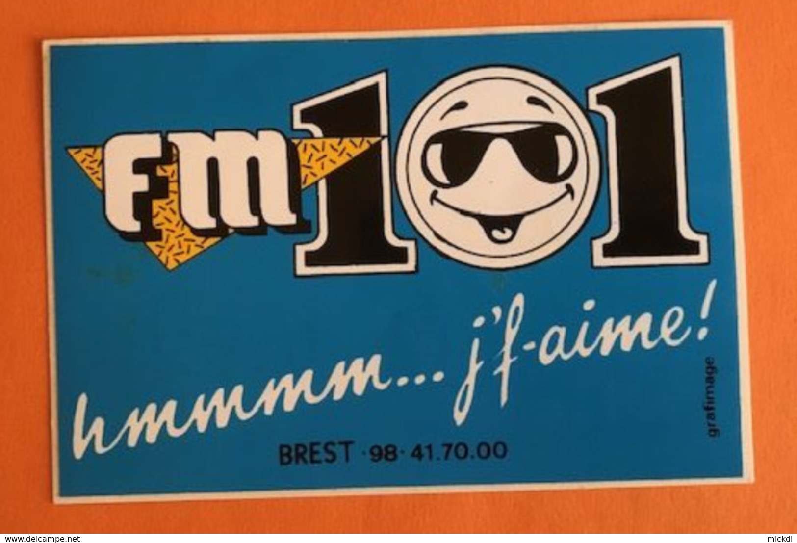 RADIO FM 101 BREST - AUTOCOLLANT - Pegatinas