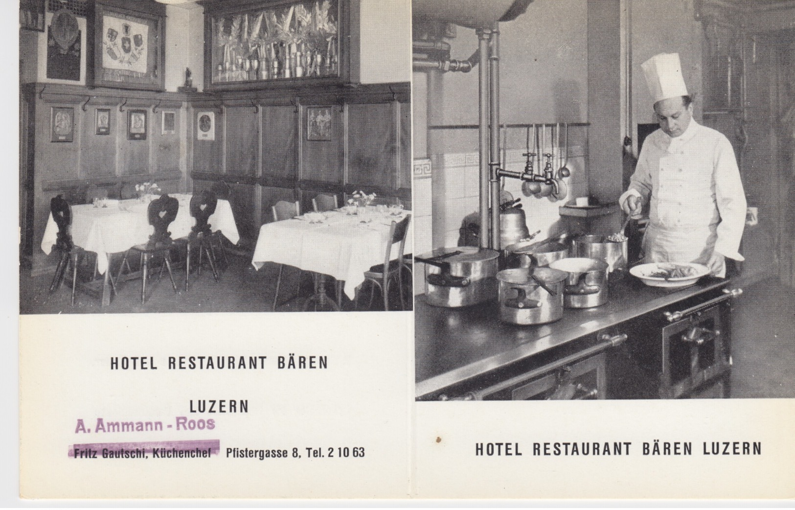 SVIZZERA - LUZERN - HOTEL RESTAURANT BAREN - Luzern