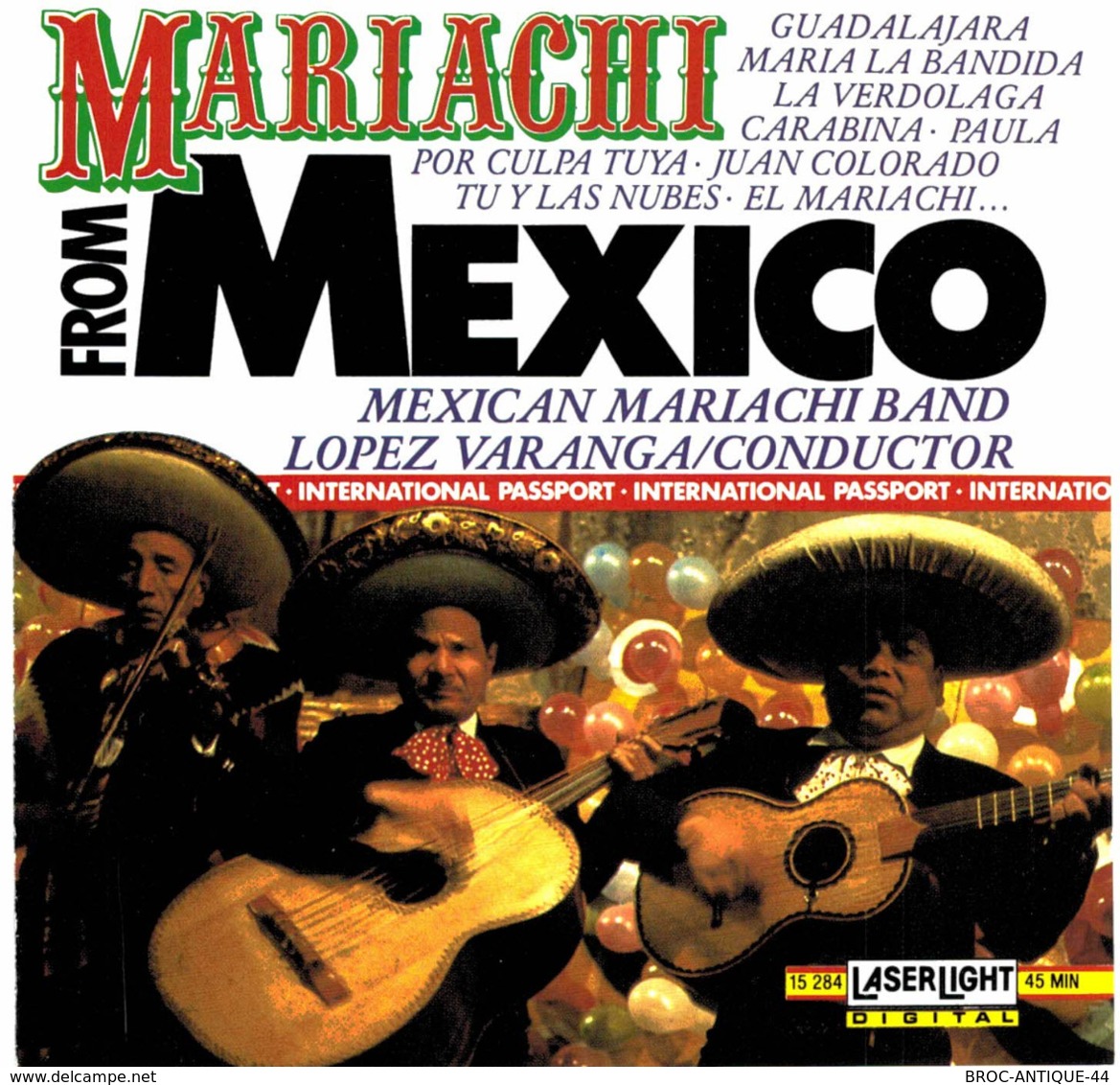 CD N°1076 - MARIACHI FROM MEXICO - COMPILATION - World Music