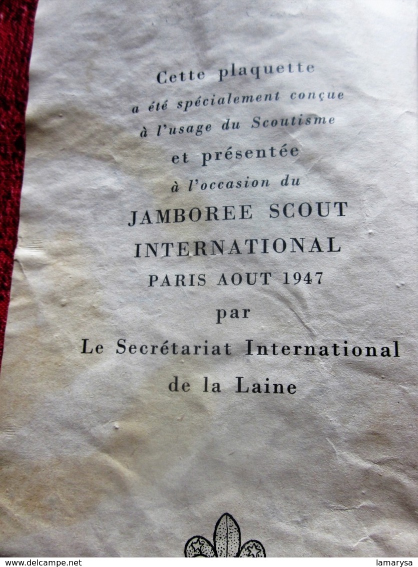 JAMBOREE SCOUT INTERNATIONAL PARIS AOÛT 1947 PLAQUETTE CONÇUE SPÉCIALEMENT PR LE SCOUTISME ETRE PRÊT A PRÉVOIR LE TEMPS - Scoutisme