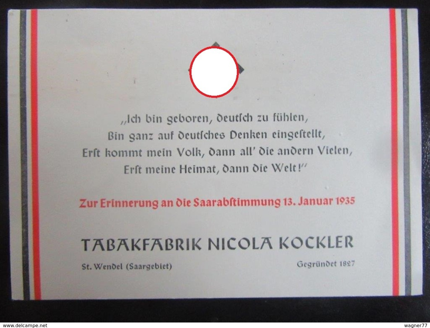 Postkarte Propaganda Saarabstimmung 1935 Saar - Briefe U. Dokumente