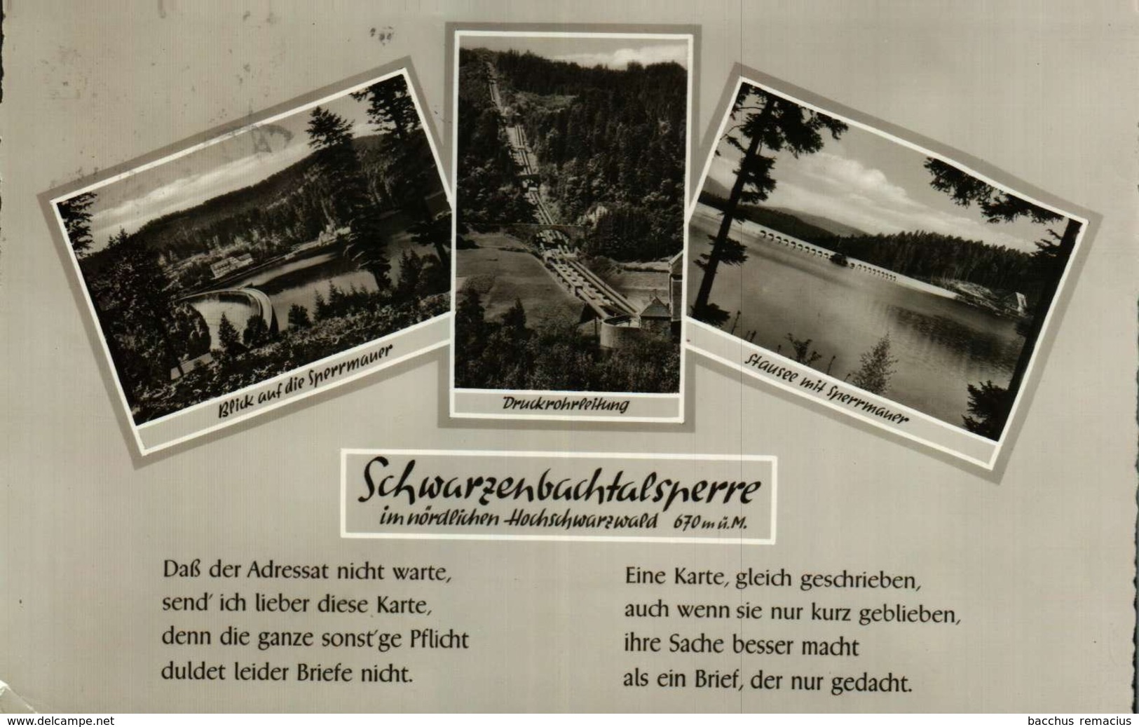 SCHWARZENBACHTALSPERRE   Im Nördlichen Hochschwarzwald - Forbach