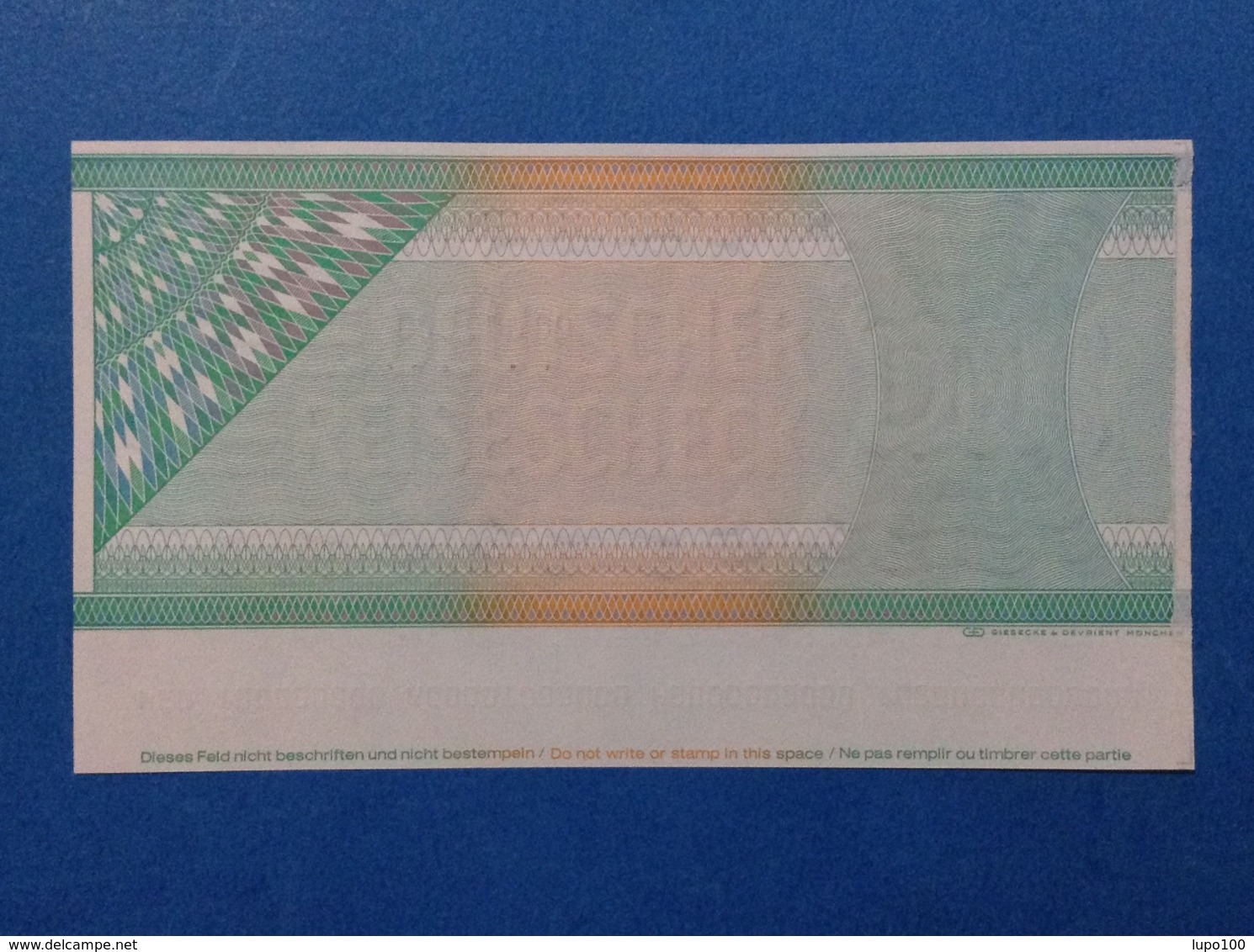 100 DM TRAVELLERS CHEQUE SPECIMEN DEUTSCHER REISESCHECK FUNFZIG DEUTSCHE MARK - Altri & Non Classificati