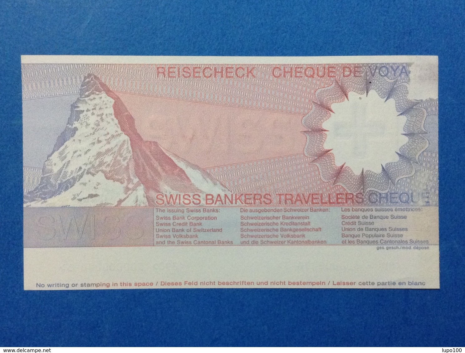 BANCONOTA SPECIMEN 200 FRANCS SWISS BANKERS TRAVELLERS CHEQUE REISECHECK - Specimen