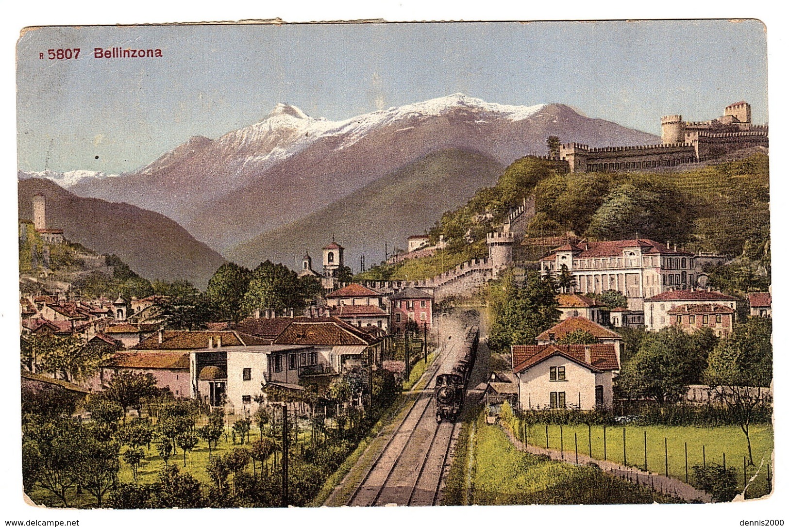 BELLINZONA - Bellinzone - TRAIN EN MARCHE - Carte Colorisée - Bellinzone