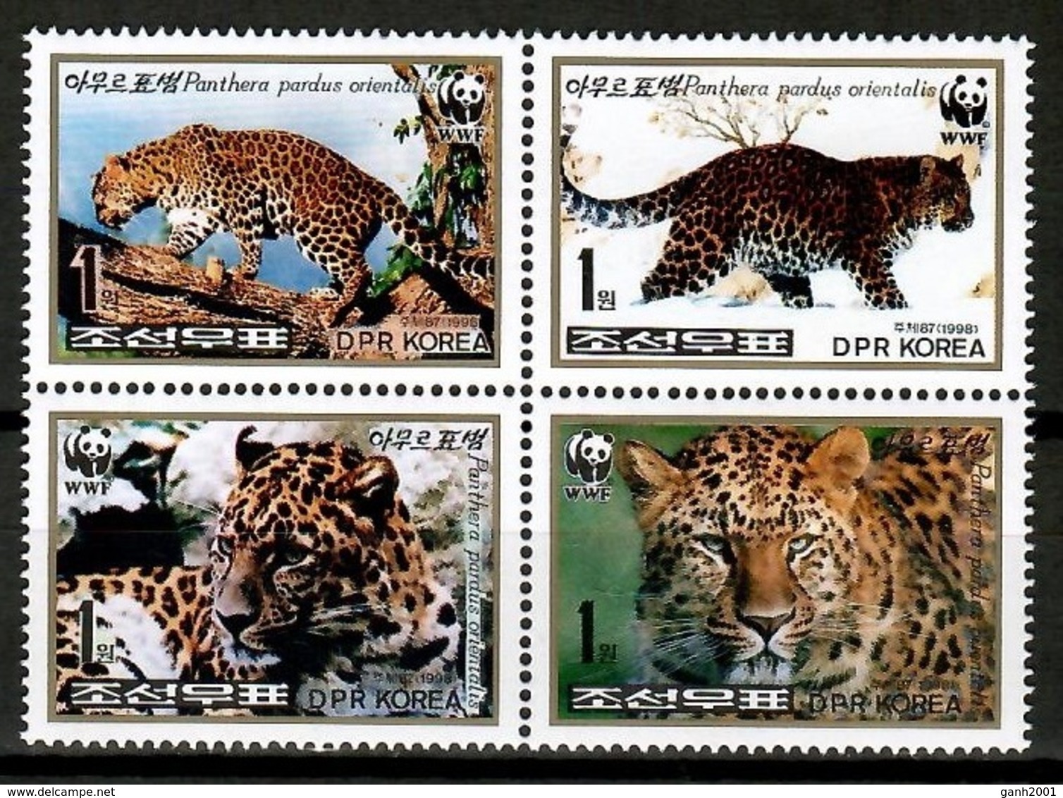 Korea 1998 Corea / Feline Leopard Big Cats WWF MNH Felinos Leopardo Säugetiere  / Cu13005  34-46 - Felinos