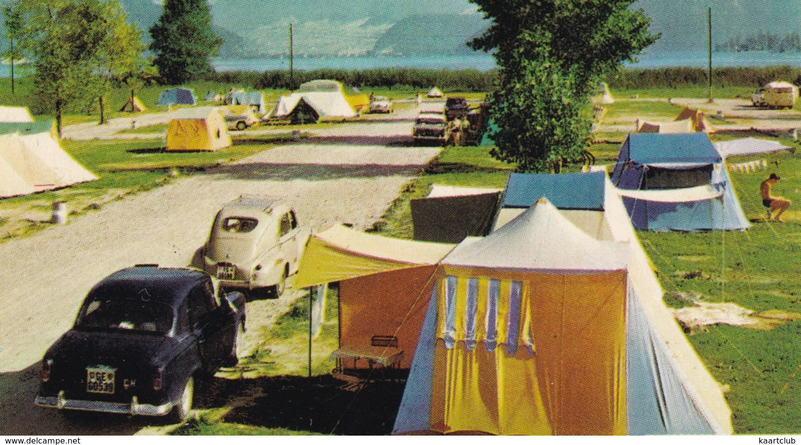 Horw B. Luzern: PEUGEOT 403, 203, HILLMAN MINX IV '49, TENTES - TCS CAMPING PLATZ - (Suisse/Schweiz) - Passenger Cars