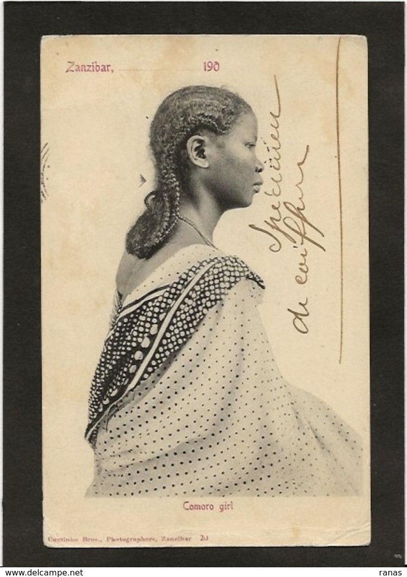CPA Tanzanie Tanzania Zanzibar Comoro Girl Ethnic écrite - Tansania