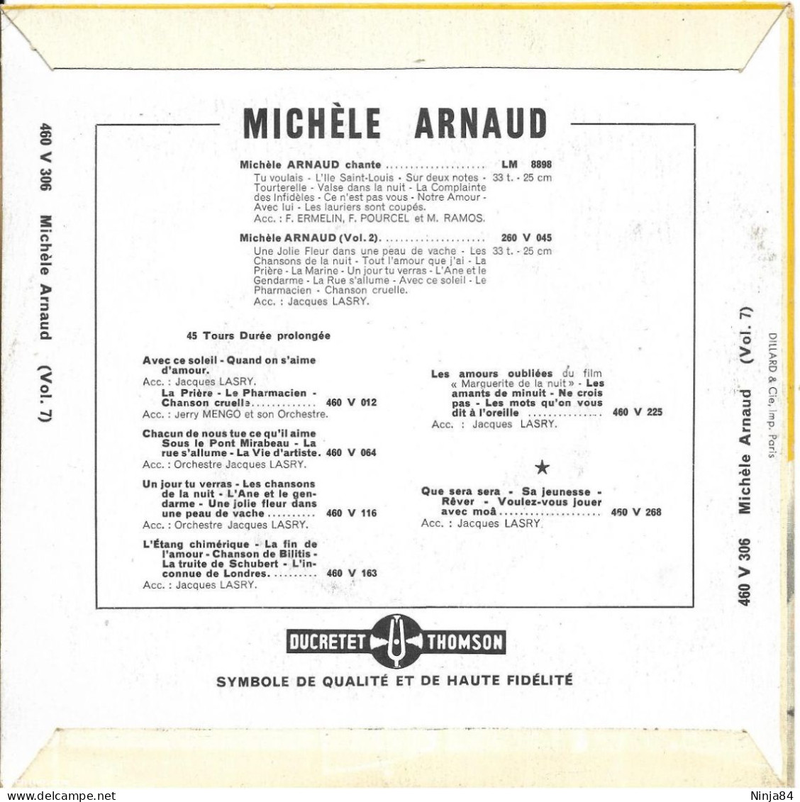 EP 45 RPM (7")  Michèle Arnaud / Léo Ferré  "  En Amour  " - Autres - Musique Française