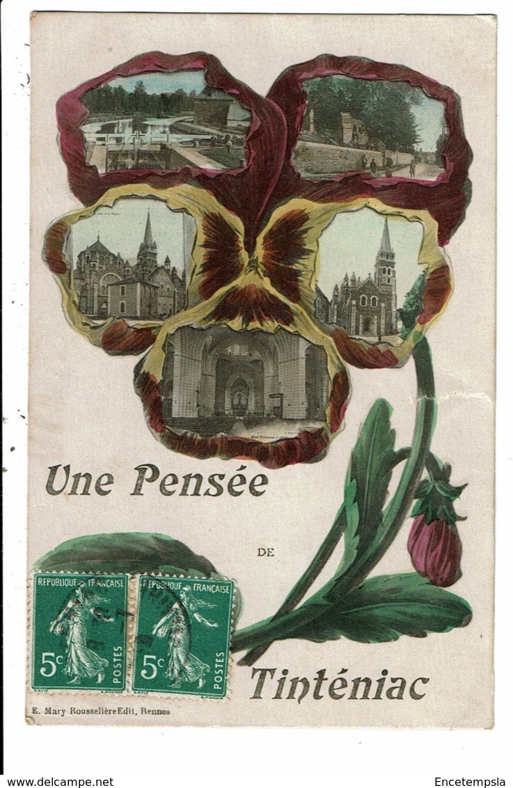 CPA-Carte Postale France - Tinténiac-Une Pensée De Tinténiac En 1918-VM6857 - Combourg