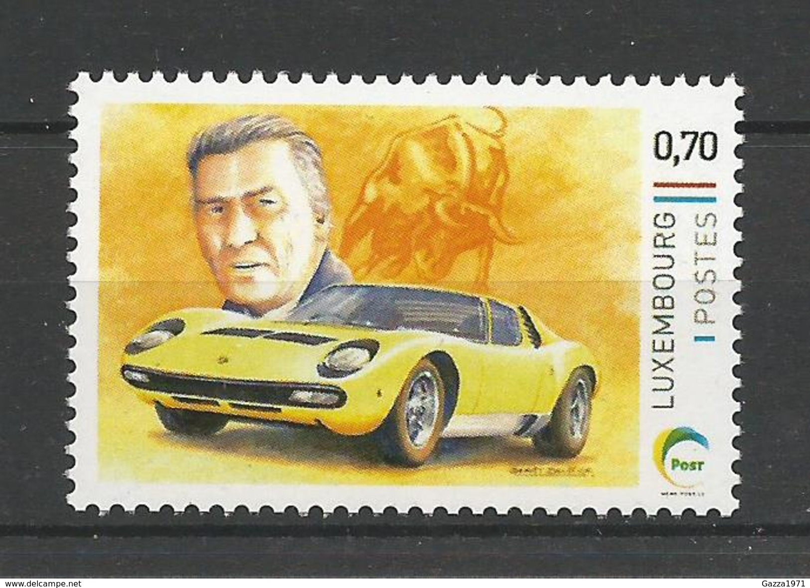 Lussemburgo, 2016, Centenario Di Ferruccio Lamborghini, Francobollo Personalizzato. - Altri & Non Classificati