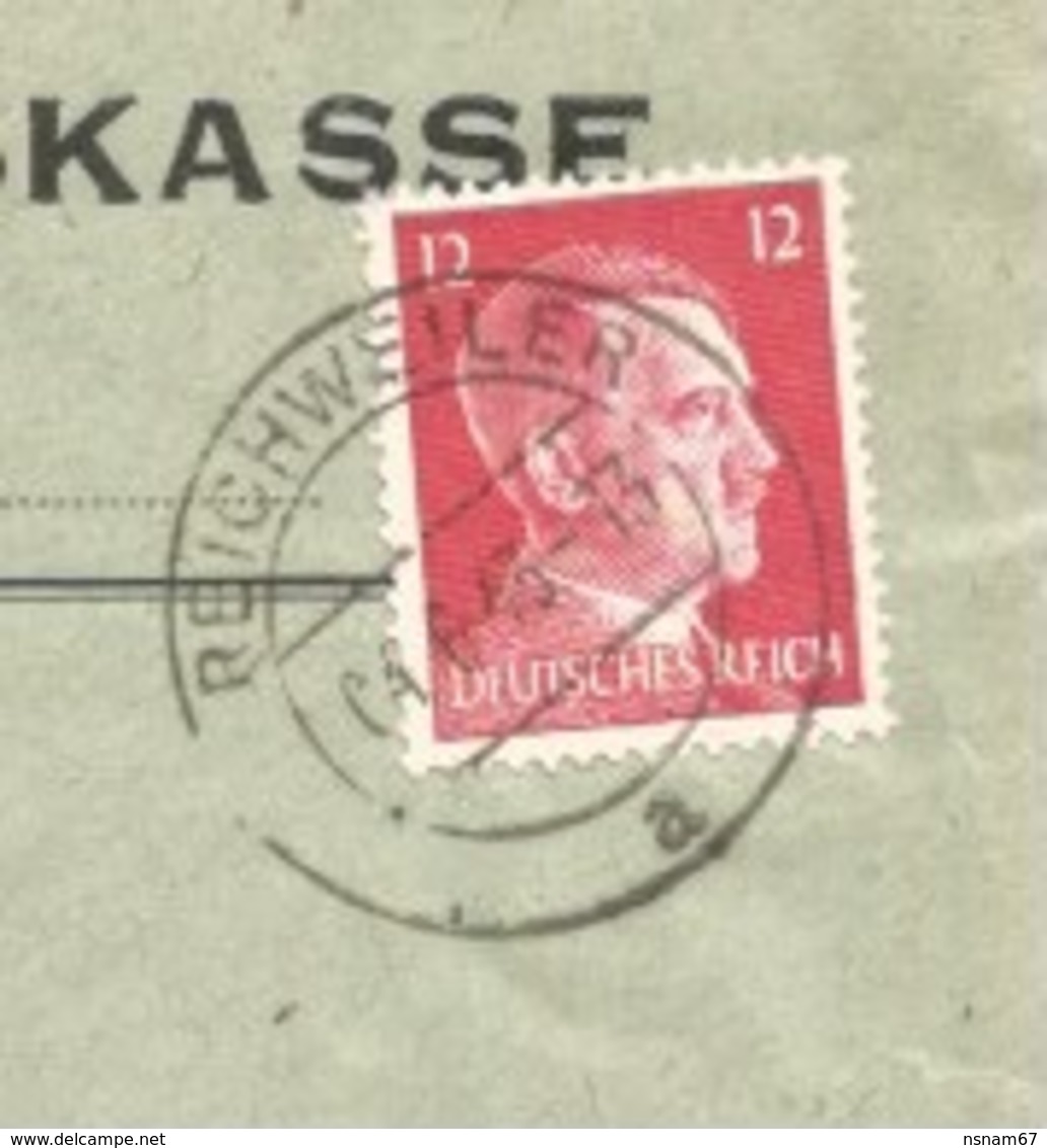 SK436 - REICHWEILER - 1943 - RICHWILLER - Entête SPAR DARLEHNSKASSE - - Lettres & Documents