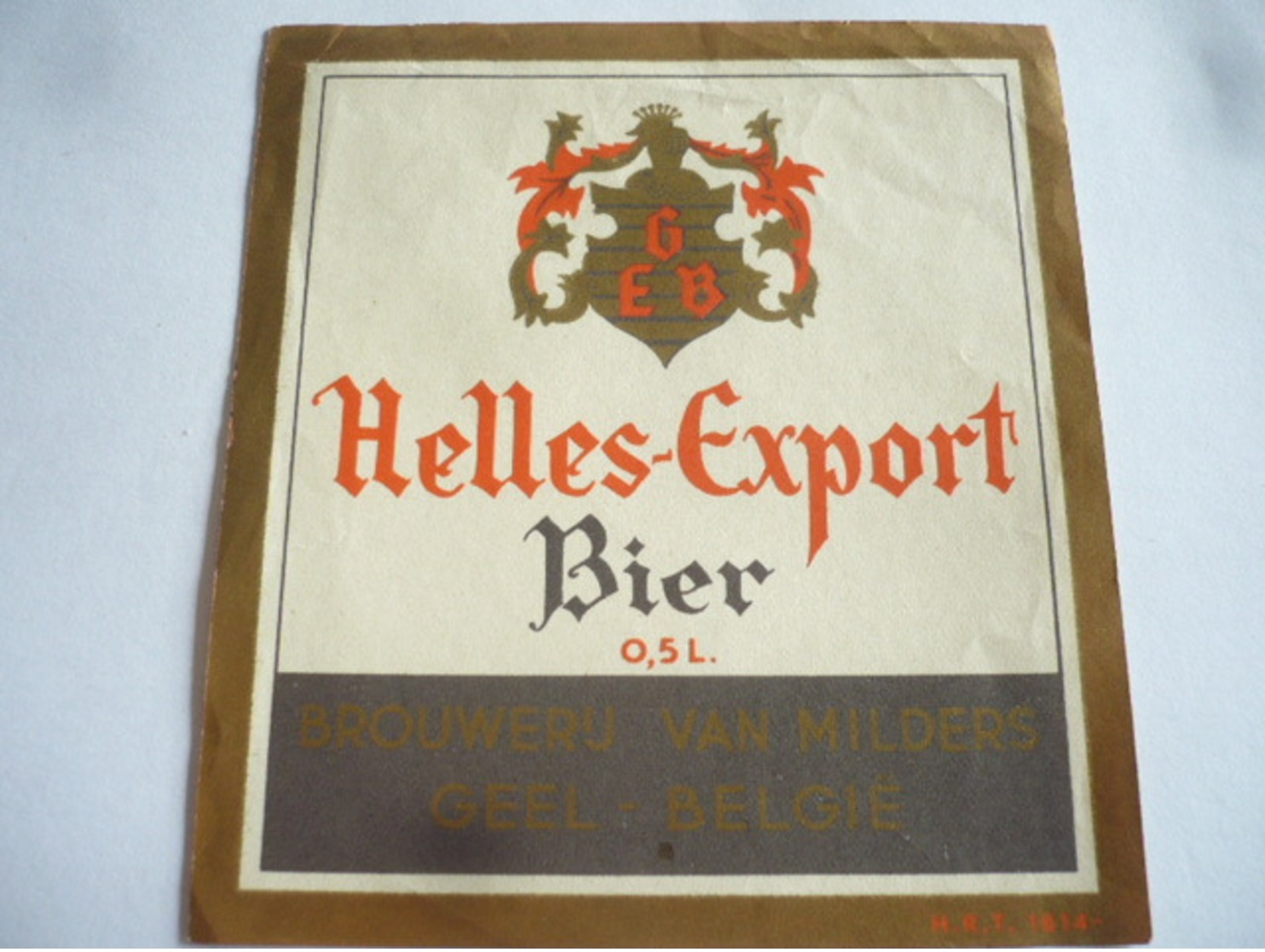 Belgisch bier etiketten van milders geel 19 stuks