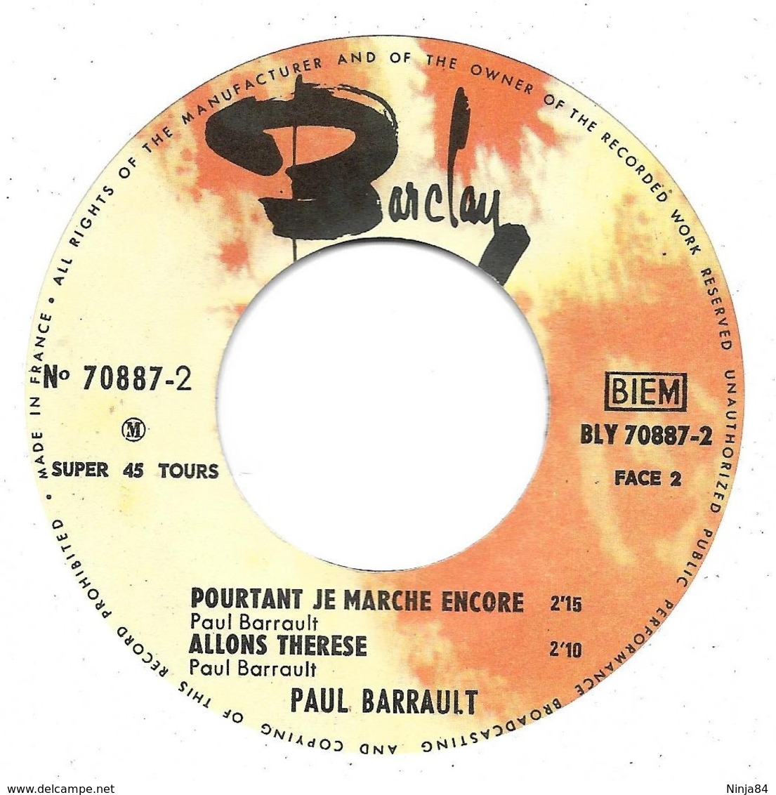 EP 45 RPM (7") Paul Barrault  "  Si Tu Savais  " - Other - French Music