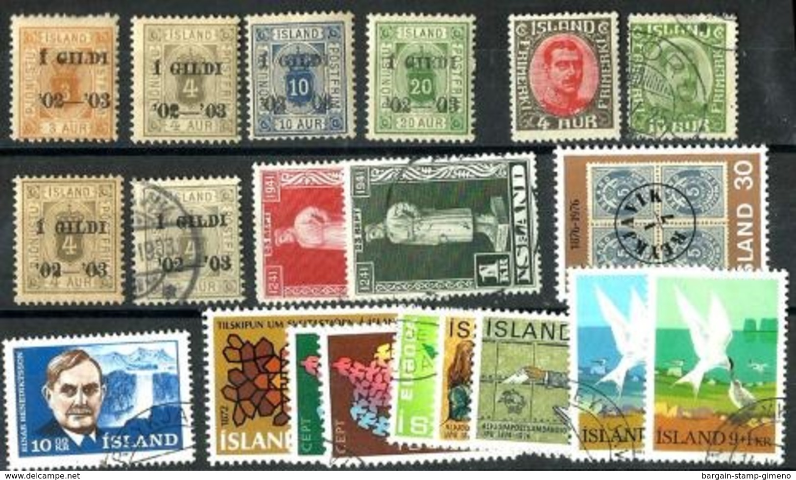 Islandia LOTE 20 Sellos - Colecciones & Series