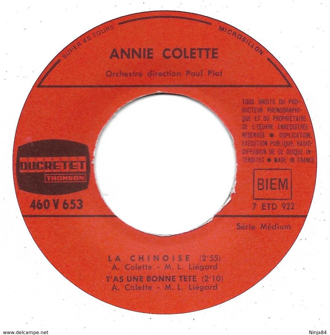 EP 45 RPM (7")  Annie Colette  "  Vive La Bolée  " - Other - French Music