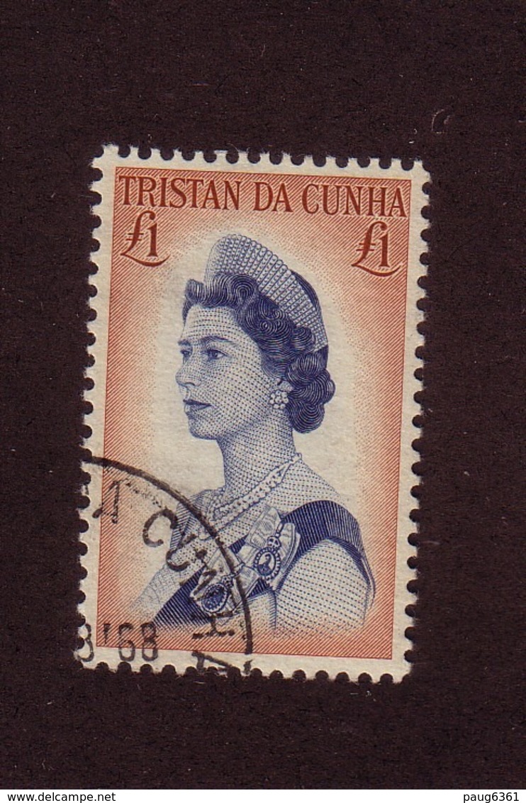 TRISTAN DE CUNHA  1967 ELIZABETH YVERT N° 115 OBLITERE - Tristan Da Cunha