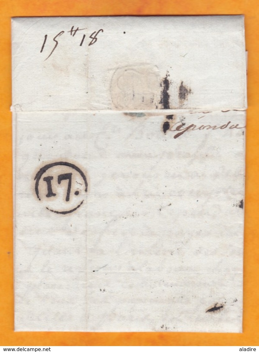 1800 - Marque Postale 32 BORDEAUX Sur Lettre Pliée Avec Correspondance 2 Pages Vers Paris - Cad Arrivée - 1701-1800: Precursors XVIII