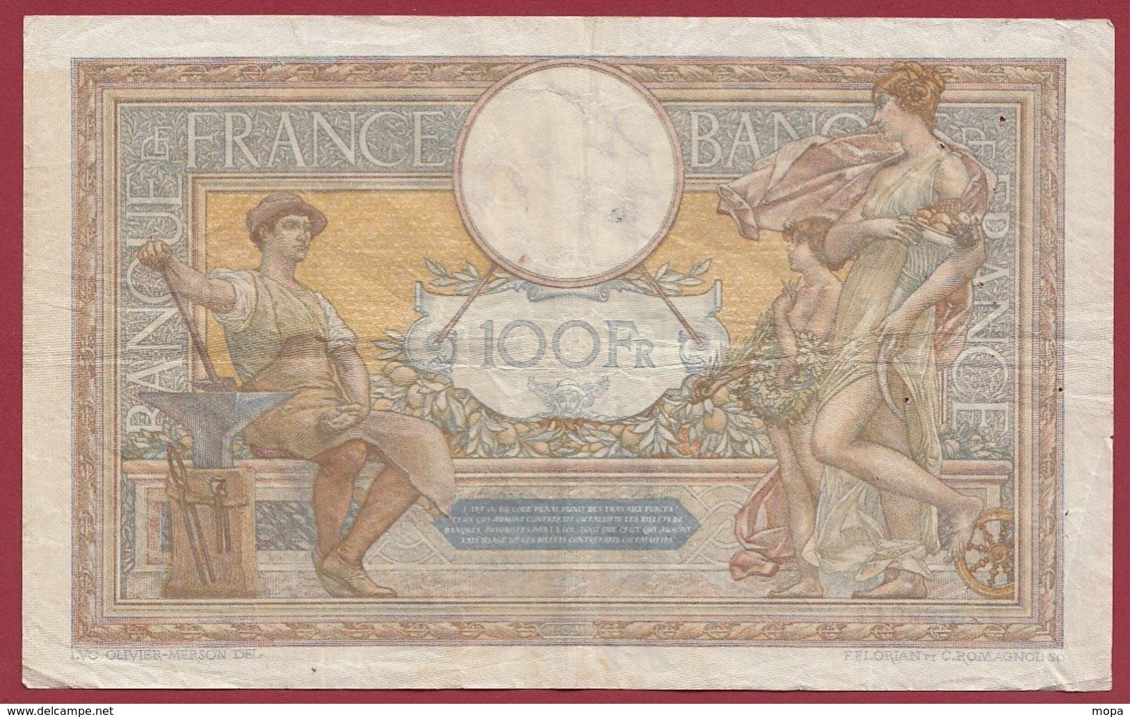 100 Francs "Luc Olivier Merson" Du 19/02/1931.AQ ---F/TTB+--ALPH .N.29044 --(3) - 100 F 1908-1939 ''Luc Olivier Merson''