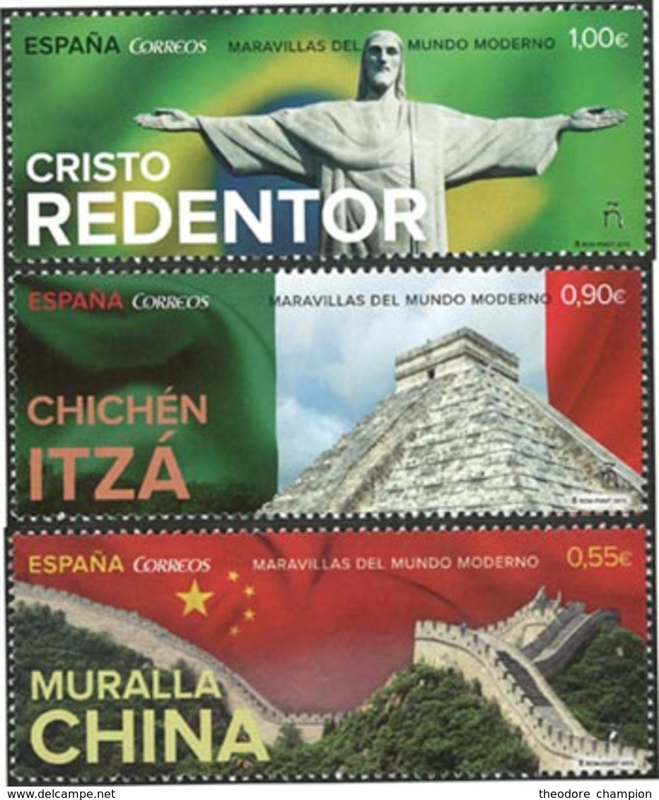 ESPAGNE Merveilles Du Monde 3v 2015  Neuf ** MNH - Neufs