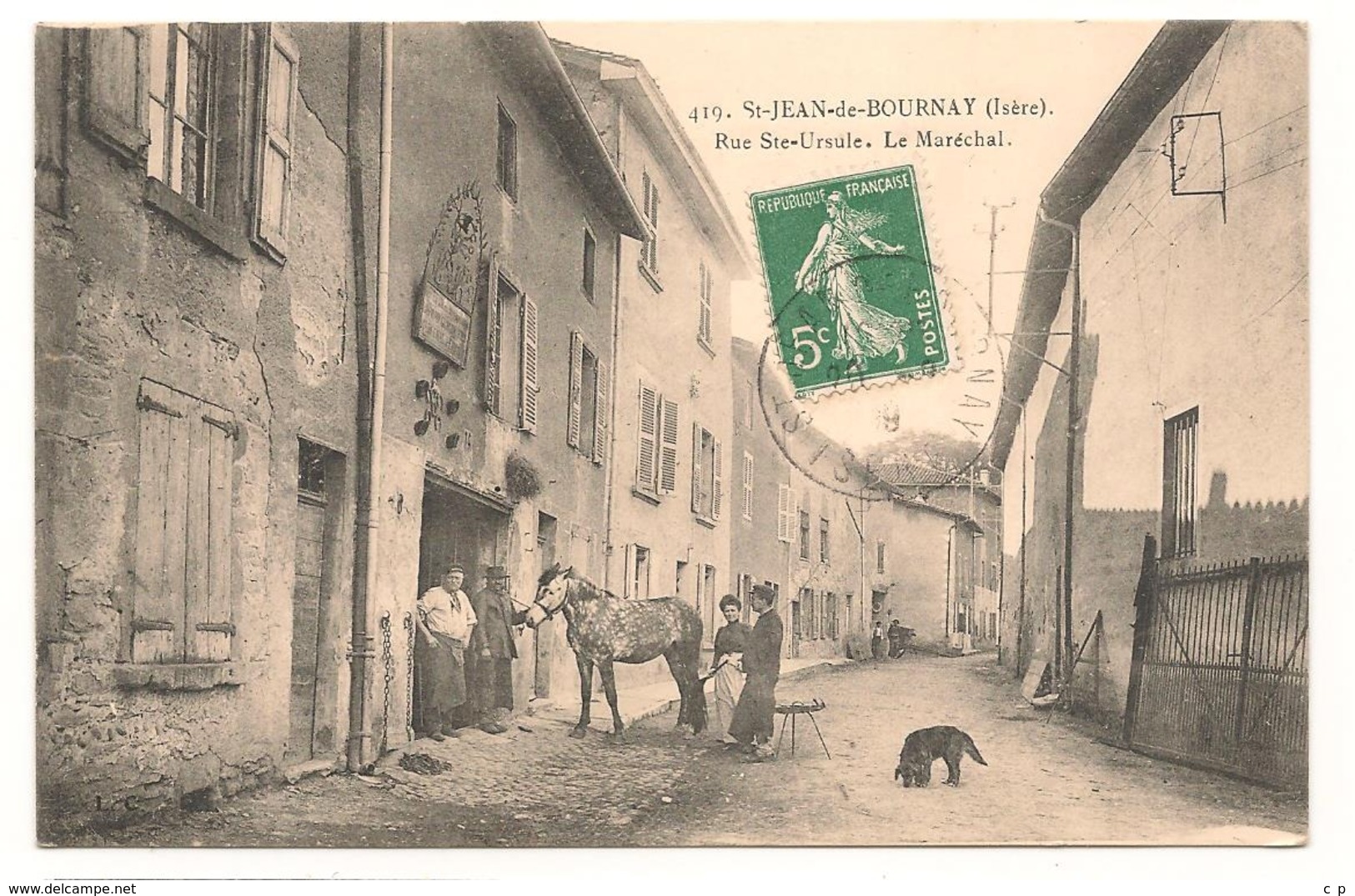 Saint Jean De Bournay - Rue Sainte Ursule - Le Marechal Ferrant   -  CPA° - Saint-Jean-de-Bournay