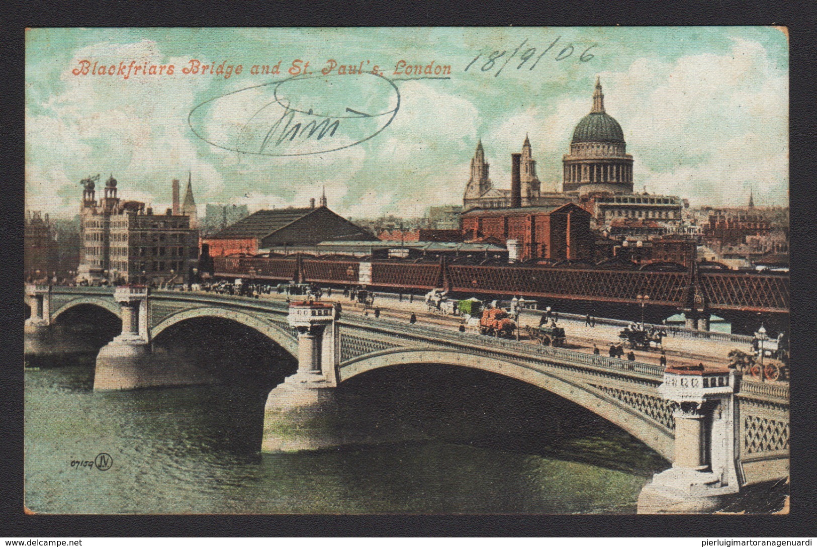 18325 Londra - Blackfriars Bridge And St Paul's F - St. Paul's Cathedral