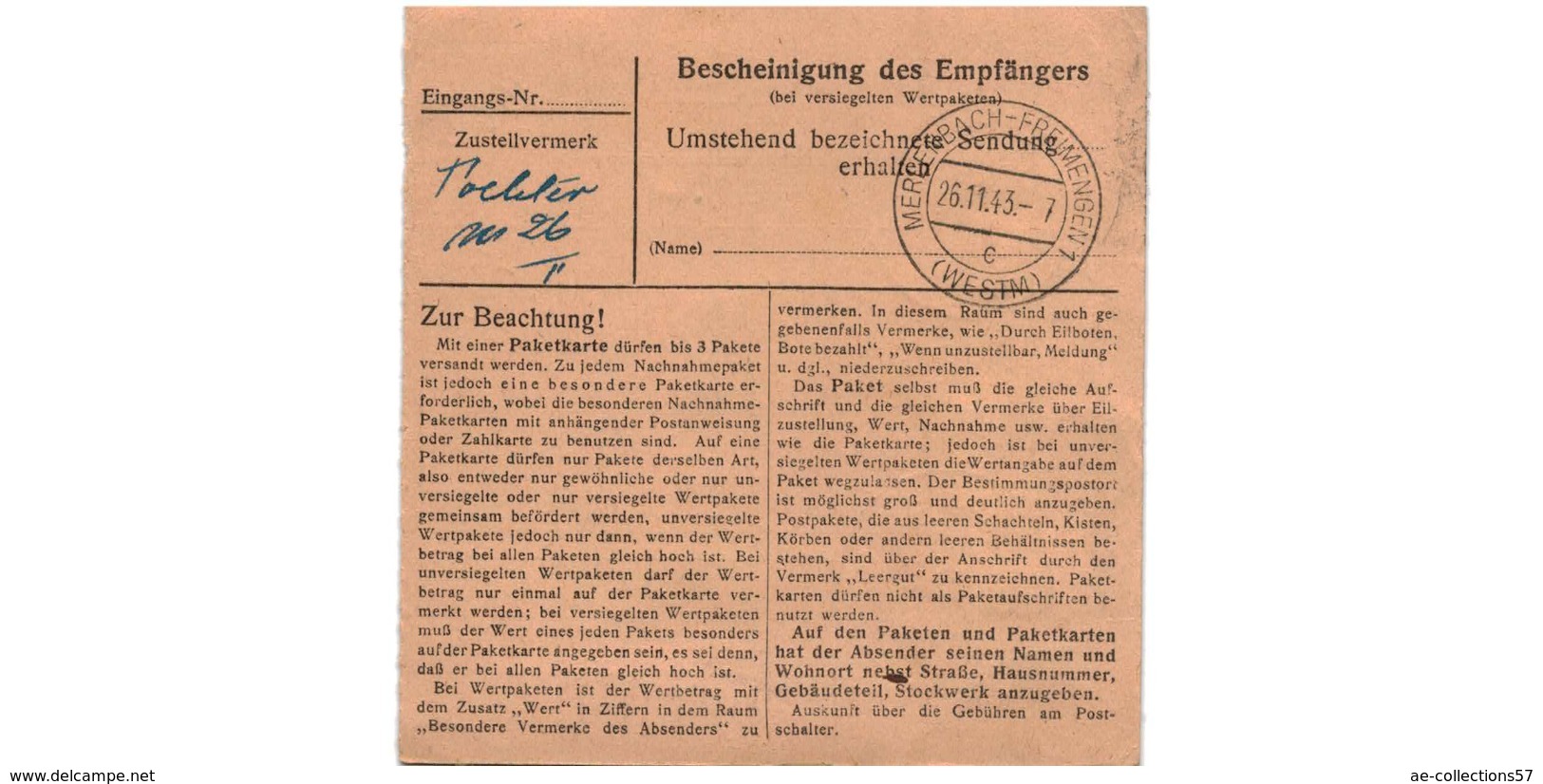 Colis Postal  -  De Pristova  (  St Marein , Erlachstein ) - Briefe U. Dokumente