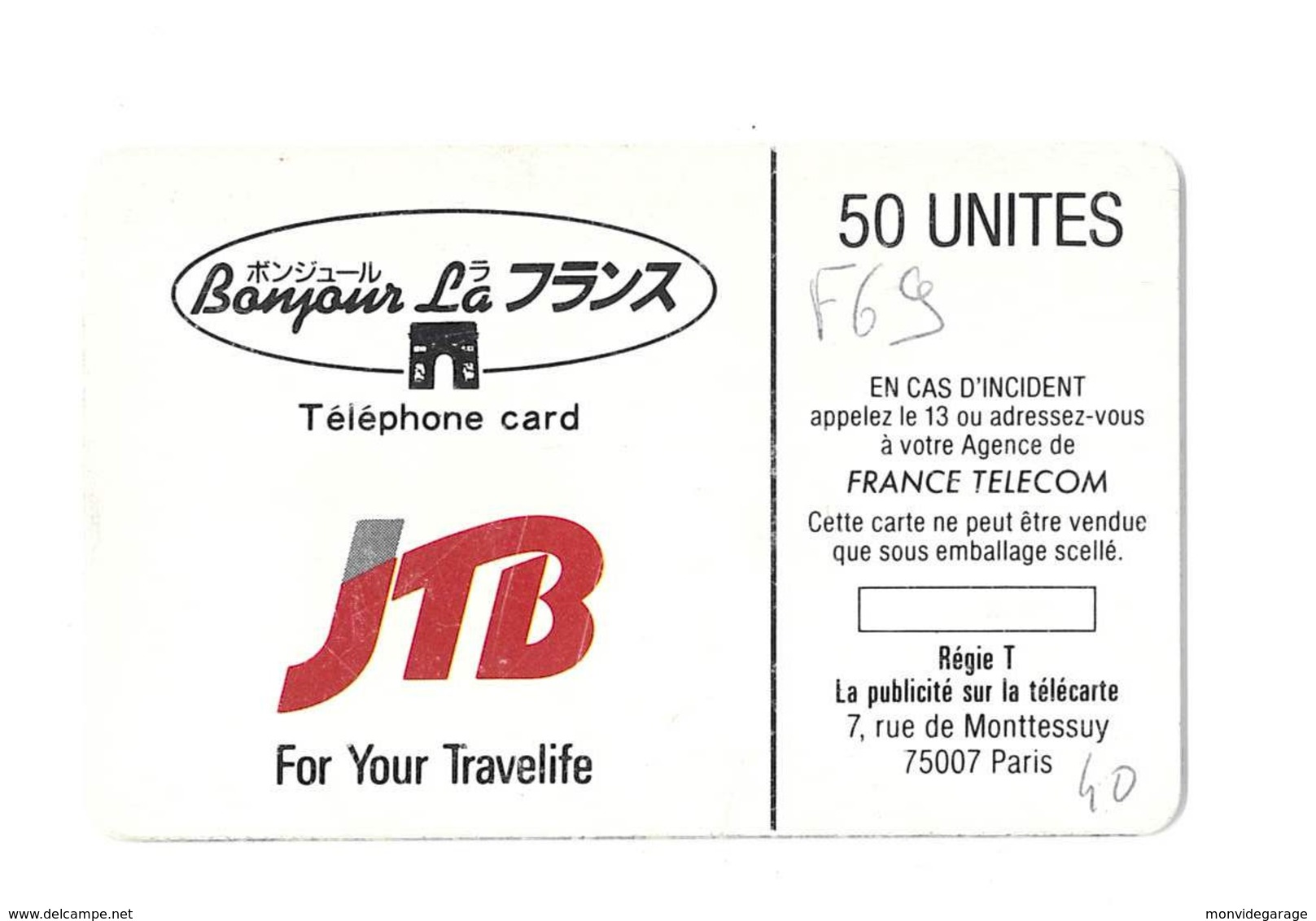 F69 - J.T.B. - Le Mont Saint Michel - 50 Unités - 1989