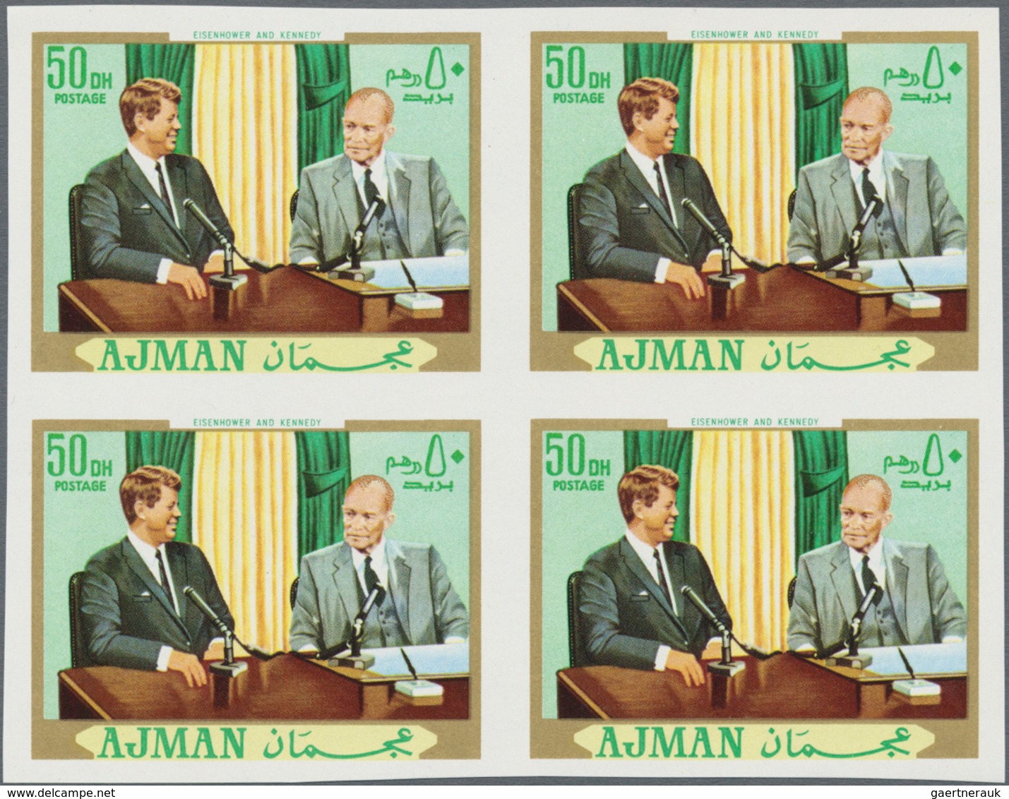 Adschman / Ajman: 1964/1972, MNH Accumulation In Glassines Incl. Souvenir Sheets, Imperfs, Nice Rang - Ajman