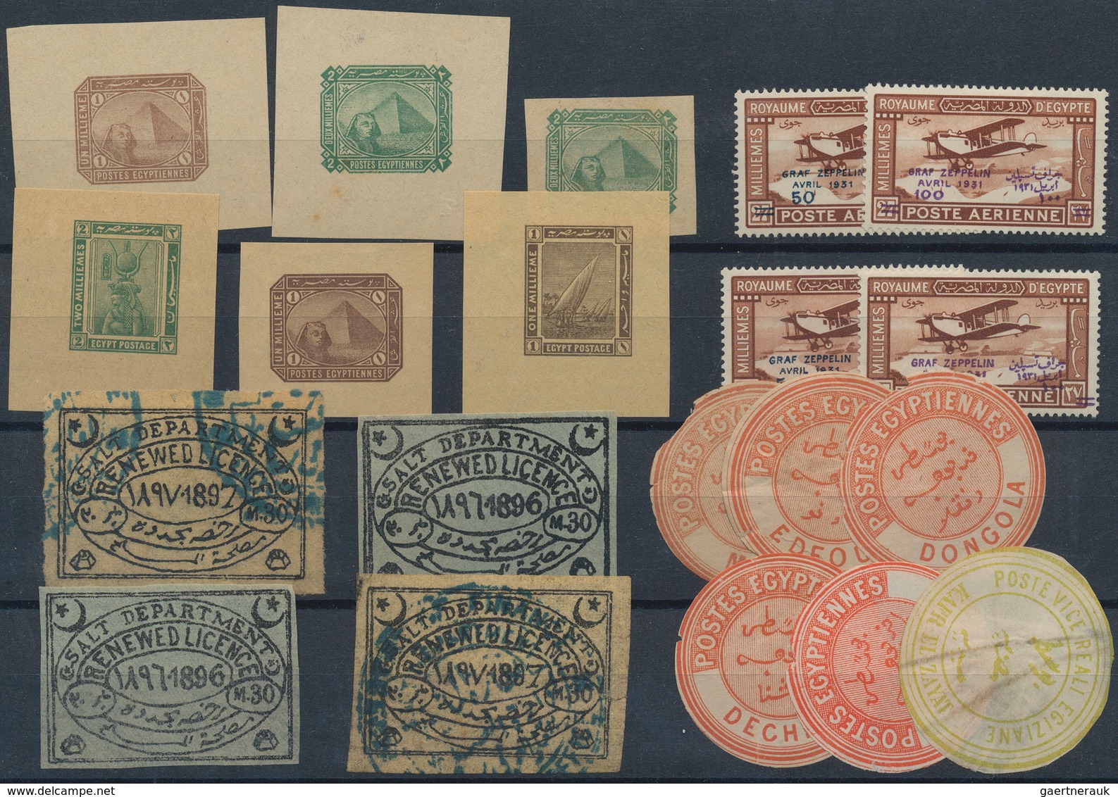 Ägypten: 1866/1990 (ca.), Sophisticated Balance On Retail Cards/stockcards/loose Material, Good Rang - 1866-1914 Khedivate Of Egypt