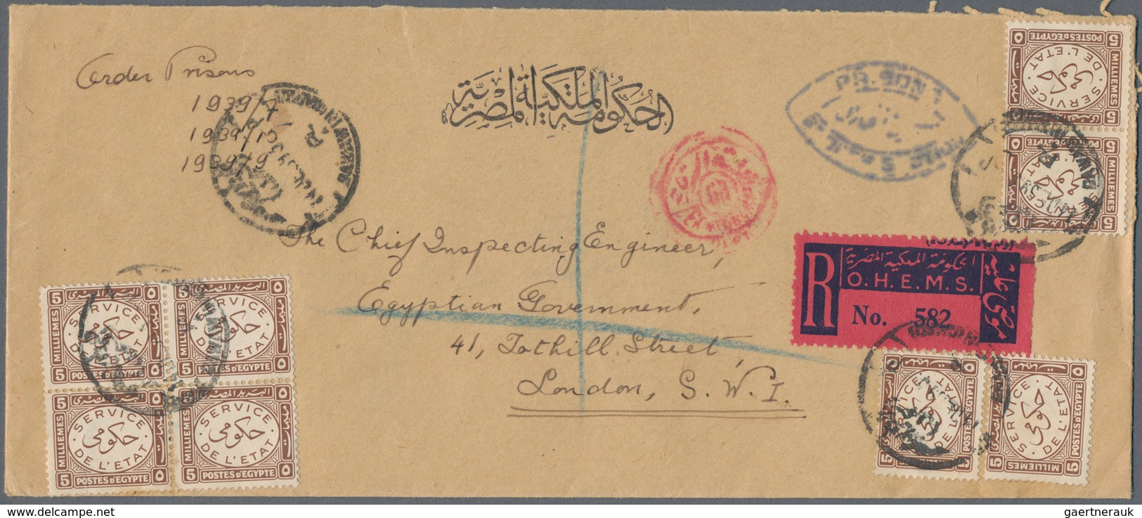 Ägypten: 1867 From, Interesting Lot With More Than 30 Covers And Hundreds Of Stamps, Comprising Firs - 1866-1914 Khédivat D'Égypte