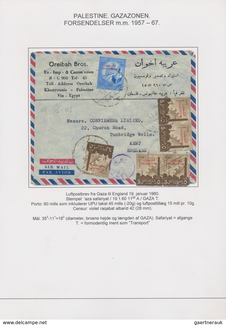 Ägypten - Besetzung Von Palästina: 1957/1965, GAZA, Attractive Collection Comprising 16 Commercial C - Altri & Non Classificati